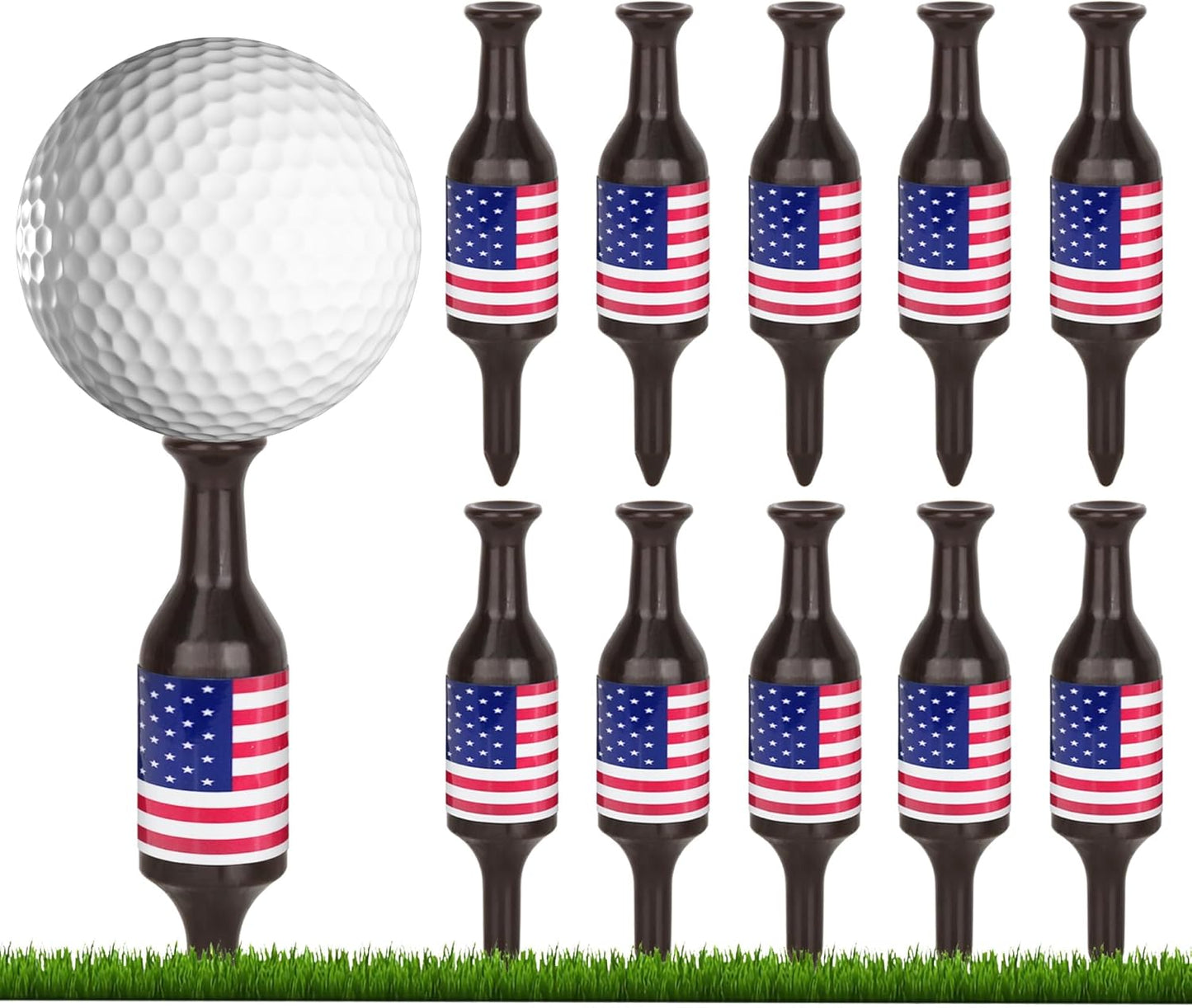 12 Pack Funny Golf Tees, Beer Bottle Golf Tees Recyclable Plastic Golf Tees 3.54" Tall