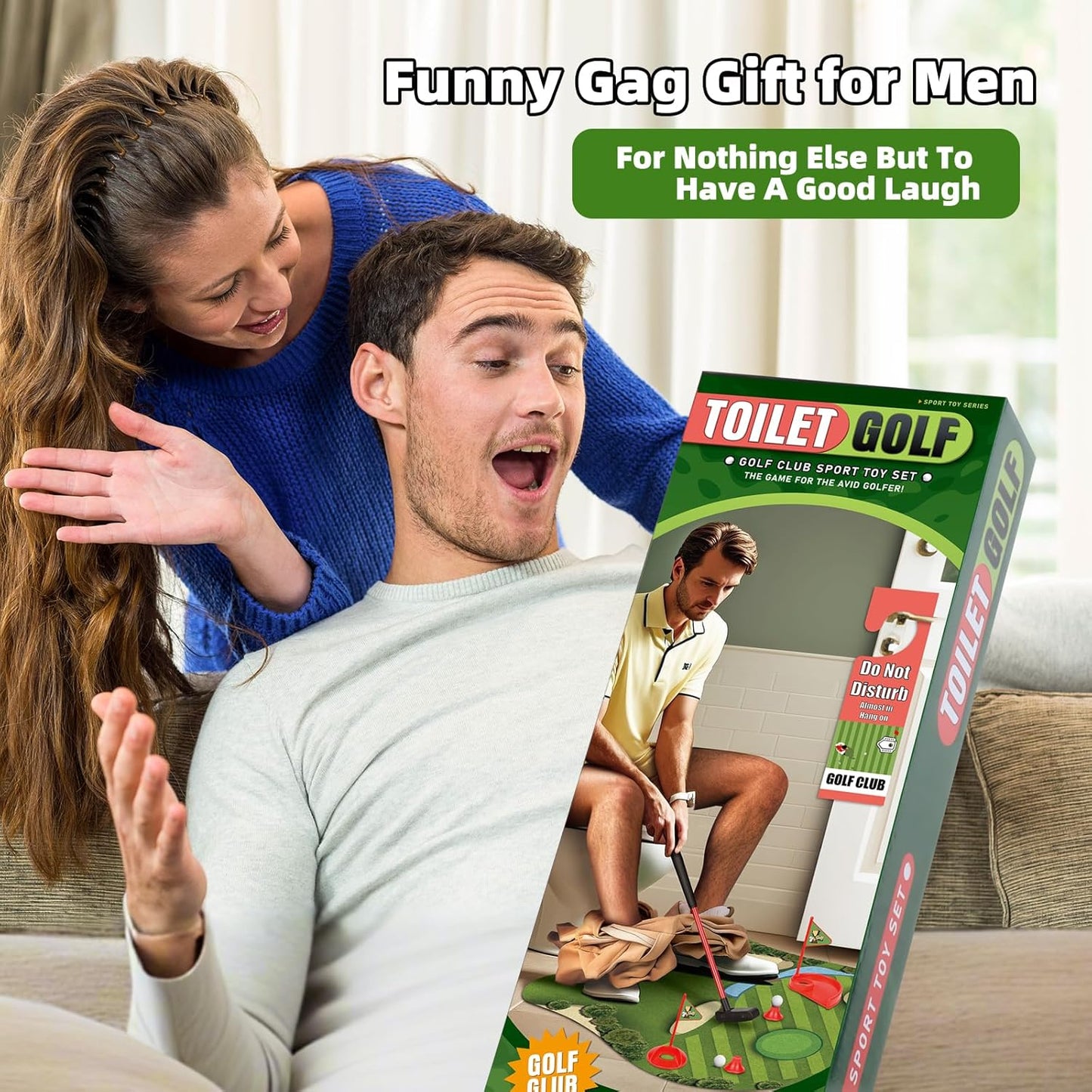 Toilet Golf Putting Game, Funny Gift For Any Golfer